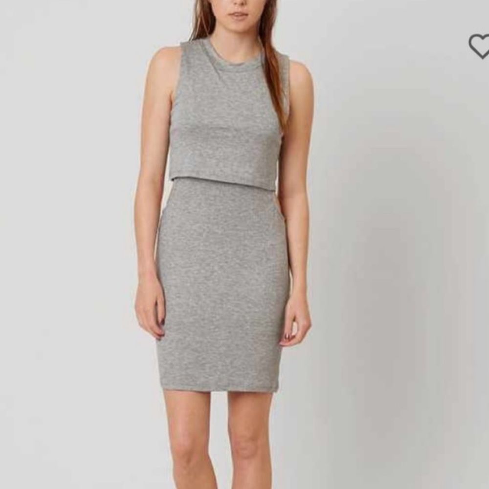 Daytrip Grey Ribbed Cutout Midi Tank Dress – Size Medium Perfect Holiday Gift